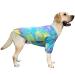 PriPre Tie Dye Dog Clothes for Large Dogs Small Medium Breathable Cotton Dog Shirt Dog Pajamas Big Dogs Boy Girl 3XL 3X-Large .Tiedye Blue