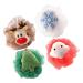 FOMIYES 4pcs Bath Flower Christmas Loofah Sponge Santa Claus Loofah Back Scrubber Christmas Sponges Skin Exfoliating Ball Santa Shower Loofah Body Wash Bath Loofah Cushion Mesh or