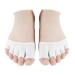 Exceart 4 couples toe F tlingen socks open five half toe socks invisible sports socks yoga socks vested socks women non -wound pilates ballet dance toe protection - white