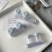 Contact lenses Etui contact lens container portable cute transparent cosmetic contact lens box female cute Japanese portable small storage box contact lens container (CO Blue 1PCs