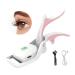 Heated Eyelash Curler Rechargeable Handheld Eyelash Curler with 3 Heating Modes & 15s Fast Preheat 5 Mins Power 0ff and Large Wide Opening for Quick Natural Eyelashes Heated-Eyelash-Curler-Electric White