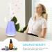 Homeweeks 100ml Colorful Essential Oil Diffuser - Adjustable Mist Mode, Auto Off - Aroma Diffuser for Bedroom/Office/Trip - Basic White - Buy Online on GoSupps.com
