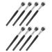 Stippling Brushes Soft Bristles Flat Top Ergonomic Handle 8 Piece Makeup Brush Set for Liquid Foundation