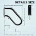 Wall Mount Handrail with DIY Installation Tool Kit U-Shaped Stair Railing Outdoor for Garage Entrance Or Patio Steps Sturdy Stainless Steel Grab Bars 330 Lbs Capacity - Buy Online on GoSupps.com