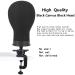 Lucicass 22 Canvas Block Head Wig Head with Stand - 22 Inch Black Mannequin Head for Wig Making and Display - Buy Online on GoSupps.com