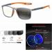 Buy Near Far Multifocal Progressive Square Glasses for Men & Women - Outdoor Cycling Photochromic Transition Reading Glasses | 0 Distance 200 Reading Gray Orange - Buy Online on GoSupps.com