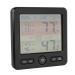 Accurate Indoor Thermometer with Digital Clock & Color Alarm - Battery Operated (Black) | Ideal for Students & Home in Rome - Buy Online on GoSupps.com