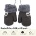 0-3Y Kids Knitted Mittens with Hanging Neck String Thicken Soft Plush Thermal Winter Warm Gloves Full Finger Cycling Biking Sports Gloves for Baby Infant Children Toddler Girls Boys Dark Gray - Buy Online on GoSupps.com