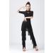 Women's Latin Dance Pants | Professional Black Fringe Practice Pants - Buy Online on GoSupps.com