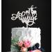 Silver Glitter Always Wedding Cake Topper After All This Time Always Wedding Cake Topper Wedding/Engagement/Anniversary/Bridal Shower Party Decorations Cake Topper with Elk