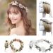 Flower Crown Flower Headband Floral Garland Headbands Boho Rose Head Band Women Lady Girl Hairband Wreaths Garlands for Hat Ornament Party Festival Beach Travle Bridal Wedding Hair Accessories - Buy Online on GoSupps.com