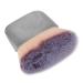 Mini pennello per trucco multifunzionale Strumento di bellezza portatile per Capelli morbidi in Polvere per Fard (Argento)