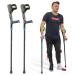 BigAlex Forearm Crutches for Adults (1 Pair) Lightweight Adjustable Arm Crutch with Soft Handle Non-Slip Base and Anti-Dorp Cuff(Blue)