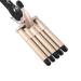 5 Barrel Curling Iron Wand Dual Voltage Hair Crimper - 13mm Ceramic Tourmaline 5 Barrels Temperature Adjustable Portable Hair Waver Heats Up Quickly (Gold)