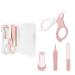 luoshaPUCY Baby Nail Clipper Kit 4-in-1 Baby Nail Care Set Baby Nail Clippers Scissor Nail File & Tweezer Baby Nail Manicure Pedicure Newborn Infant Toddler and Kids (Pink)