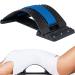 Back Massager Stretcher Waist Lumbar Massager Fitness Lumbar Support Back Stretcher Relaxation Massage Spine Pain Relief Tool (Blue)