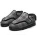 LEEWEE Men's Diabetic Shoes Breathable Touch Fastening Slippers Orthopaedic Diabetic Slipper Boots Adjustable for Sensitive Diabetic Arthritis Edema Neuropathy Plantar Fasciitis Feet Gray 40