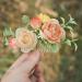 Fangsen Boho Silver Wedding Rose Flower Comb - Orange Floral Headpiece for Brides - Buy Online on GoSupps.com