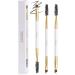 Docolor Eyebrow Brush Duo - Professional Angled Brow Brush Set with Spoolie for Precise Shaping and Lining - White 3PCS - Buy Online on GoSupps.com
