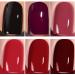 Vishine Classic Red Gel Nail Polish Set - Dark Red Burgundy Black & Purple - 6 Color Soak Off UV/LED Nail Art Kit for Home & Salon DIY - 8ml - Buy Online on GoSupps.com