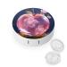Crystal Apples Contact Lens Case with Mirror Portable Cute Eye Contact Lens Box Travel Kit