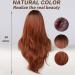 OUFEI 24-Inch Long Straight Auburn Synthetic Hair Wig with Dark Roots - Natural Look for Everyday & Party Use - Buy Online on GoSupps.com