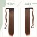 24 Inch Ombre Synthetic Wrap Around Ponytail Extension - Ash Brown Straight - Buy Online on GoSupps.com