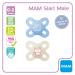 MAM Schnuller Start S295 - Color of Nature Matte Texture Pacifier with SkinSoft Silicone for Babies 0-2 Months - 2-Pack with Self-Sterilizing Box - Buy Online on GoSupps.com