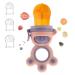 Baok Baby Fruit Schnuller Feeder |Food-like silicone baby fruit dispenser with 3 nullters massage toy bite ring for babies toddlers