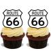 15x ROUTE 66 USA Premium Edible Stand Up Rice Wafer Cake Toppers D1 ROAD SIGNS
