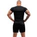 Men's Sauna Shirt Compression T-Shirt for Weight Loss - Solid Black, X-Large - Buy Online on GoSupps.com
