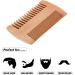 Natural Peach Wood Beard Comb - Anti-Static Double Sided Grooming Tool for Men - Buy Online on GoSupps.com
