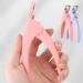 SUICRA Nail Clippers Fingernail Clipper Toenail Manicure One-Word Scissors French U-Shaped Flat Mouth Scissors Fake Nail Scissors Plastic Handle Nail Clippers Plastic Handle Manicure Pliers (Color : Pink - Buy Online on GoSupps.com