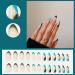 JUSTOTRY 24 Pcs Short Black French Stiletto False Nails - Pretty Marble Pattern with Nail Glue - Almond Stick On Nails for Women - Nail Art BL2 - Buy Online on GoSupps.com