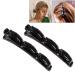 Women's hairstyle hair needle 2 pieces hair dressing clips hairpin hair band with clips double bang hair clips hair clips hairdresser clips combi clip for women girls hair clip black