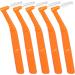 Portable L-Shaped Interdental Brushes - Effective Cleaning for Plaque Removal & Braces - 5 Pieces in Orange - Buy Online on GoSupps.com