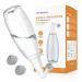 Nasal Irrigator Sinus Rinse Bottle BPA-Free Ergonomic Design 2 Tips for Adult/Kids Reduces Snoring Relieves congestion Easy to use Transparent Light-grey