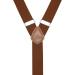 Dresime Hoster Men's Heavy Duty Y-Back Braces - 6 Metal Clips Adjustable Elastic Braces for Pants - Brown - Buy Online on GoSupps.com