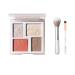 Domality Contour Highlighter Blusher Makeup Palette with 2 Soft Brush & Mirror  4 in 1 Contour Powder Palette  Natural Matte & Shimmer Finish  Smooth and High-Pigmented Pressed Powder Makeup Kit for for a Glowing Look