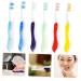 Genetic 6 pieces foldable toothbrush toothbrush toothbrush hotel practical toothbrush toothbrush travel teeth accessories travel sizes toothbrush household toothbrush