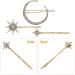 Buy Vintage Metal Hairpins - 6-Piece Rhinestone Snowflake Star Moon Clips for Women & Girls | International Shipping - Buy Online on GoSupps.com