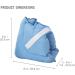 DMI Heel Cushion Protector Pillow Set - Relieve Pressure from Sores and Ulcers - FSA HSA Eligible - Adjustable Size - Blue White - Buy Online on GoSupps.com