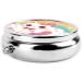 Rainbow Crown Cat Portable Metal Pill Box | 3-Compartment Mini Pill Organizer for Travel | Hinged Design for Small Pills - Buy Online on GoSupps.com