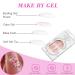 24PCS Medium Almond Flower Press on Nails - Pink Glossy False Nails with Glue | Spring Nail Decoration for Women - Buy Online on GoSupps.com