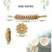 Natural Wood Massage Roller with Handle - 44cm Deep Tissue & Cellulite Relief for Neck Legs Back & Body | 12 Rotatable Design - Buy Online on GoSupps.com