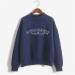 Keepfit Women's O-Neck Solid Sweatshirt | Soft Lightweight Plus Velvet Pullover | Long Sleeve | Navy - Size Small - Buy Online on GoSupps.com