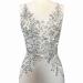 Sew on Sequin Crystal Rhinestones Beaded Clothes Appliques and Back Patches for Sewing Clothes Wedding Bridal Dress Decorative (Silver  12x21 inch) Silver 12x21 inch