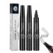 Lumierez Micro Fork Tip Precise Brow Pen Micro Fork Tip Eyebrow Precise Brow Pen Magical Waterproof Brow Pen Upgrade Eyebrow Tattoopen Magical Precise Waterproof Brow Pen (Black)