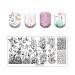 VNC 13pcs Nail Stamp Plates Set - Leaves, Flowers, Travel Patterns | Stamping Plate Scraper Stamper Set with Storage Bag | Nail Art Template Image Plate A-1-8 - Buy Online on GoSupps.com