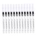 PLAFOPE 72 Pcs Eyeliner Pencil Hair Braiding Sponge Eye Line Drawing Tool Eye Line Pencils Wooden Pole White